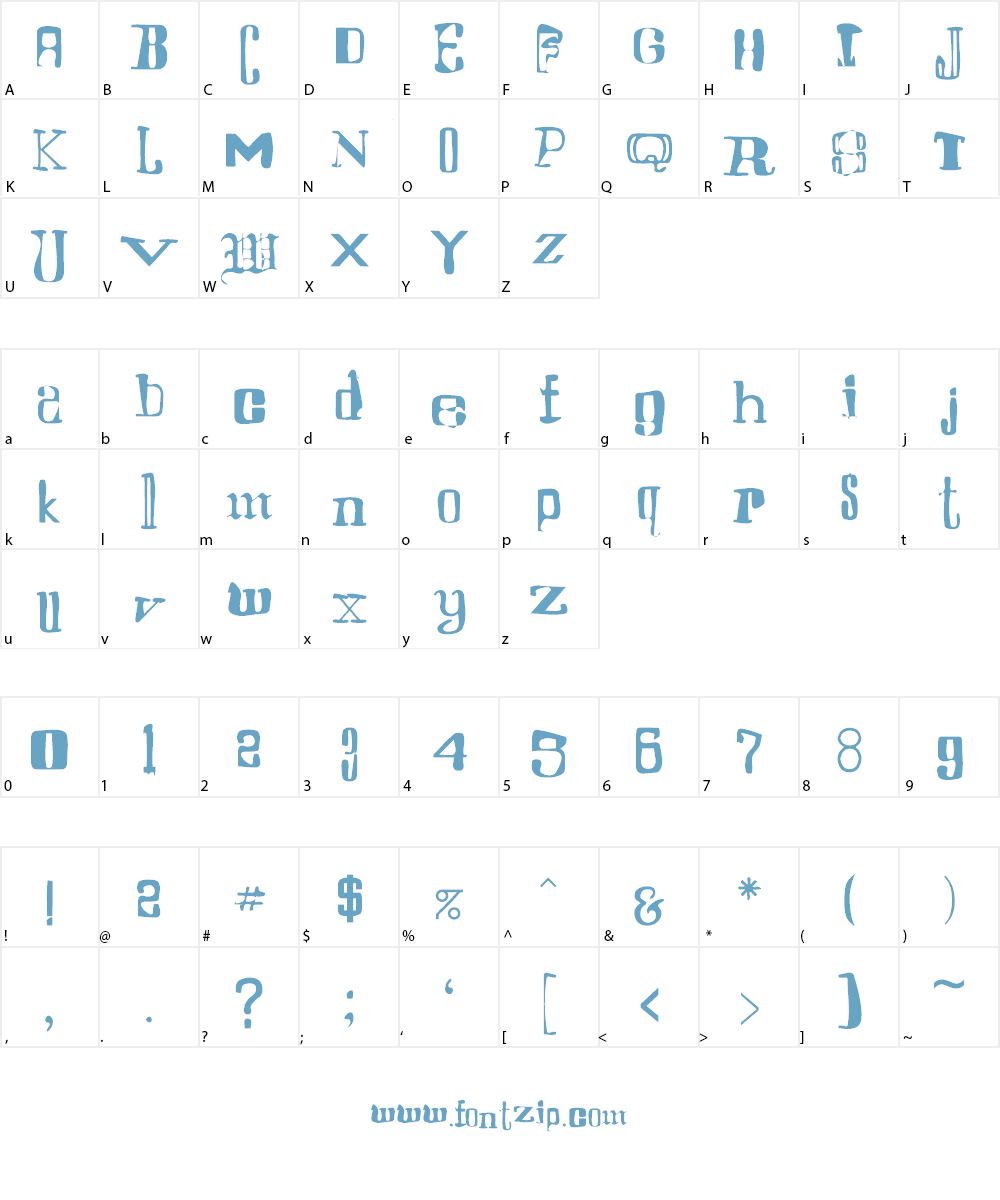 Smoothie Francisco Font Character